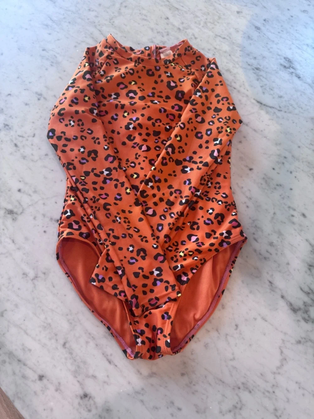 Girl One Piece Swimsuit Cheetah Print